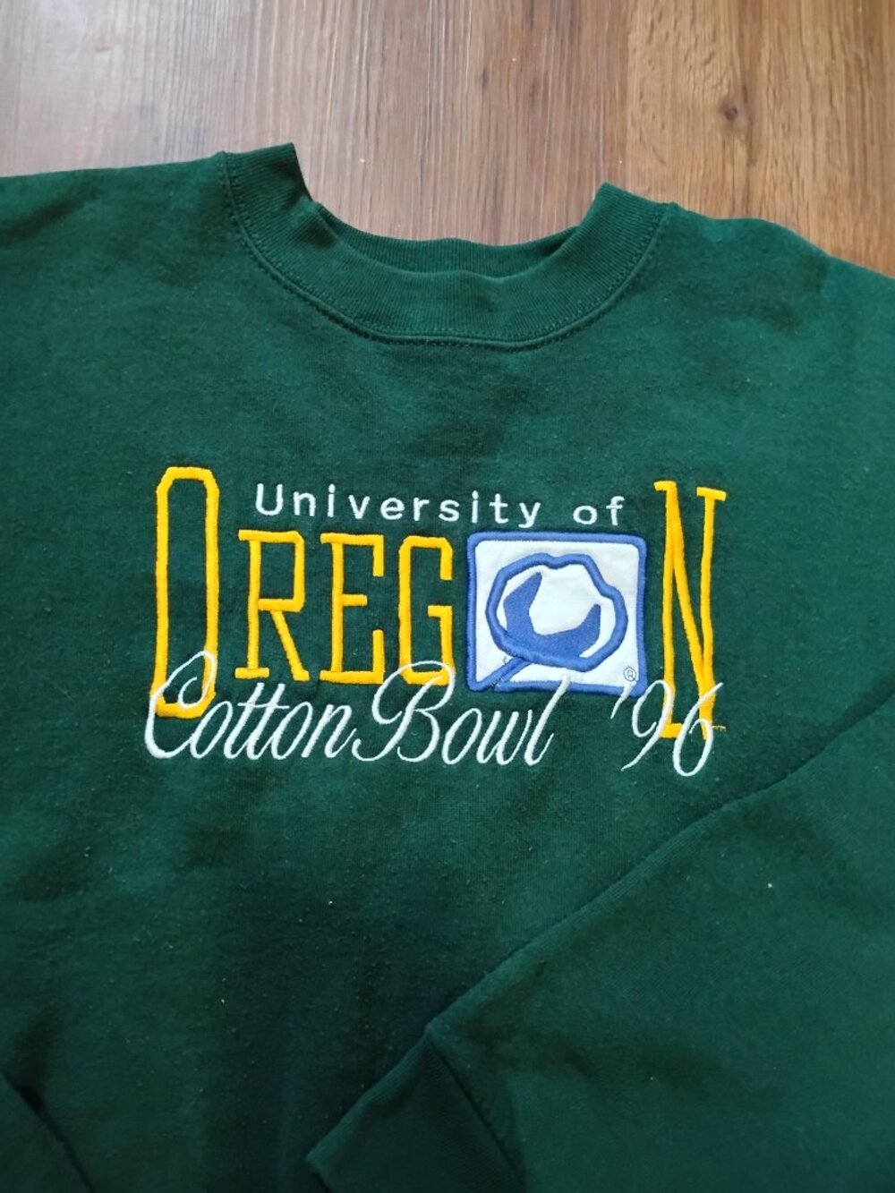 Vintage Oregon Ducks Cotton Bowl 1996 Embroidered Crewneck Sweatshirt